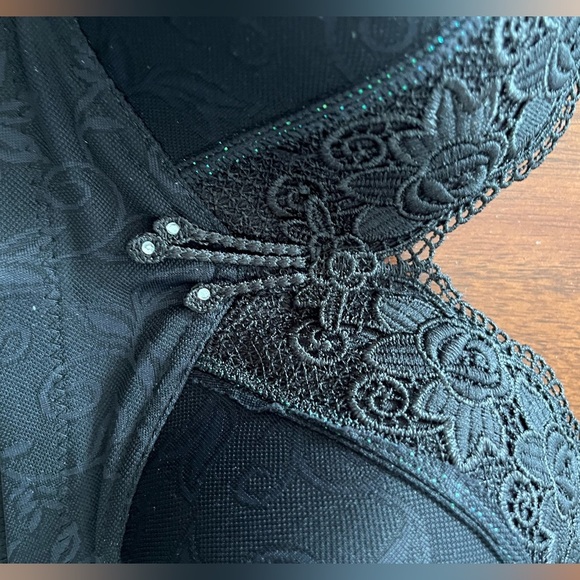 Shein Black Lace Bra with sequins - Picture 4 of 6